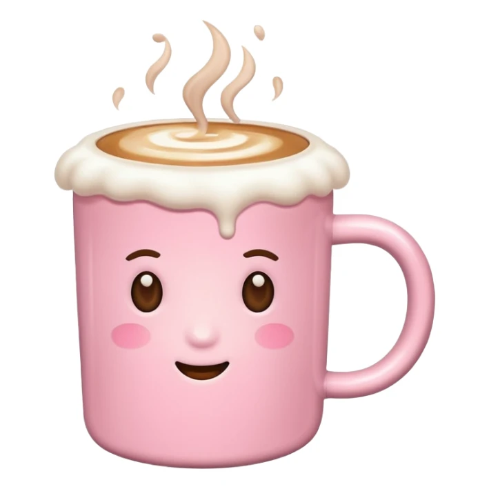 Cute Pastel pink coffee sticker