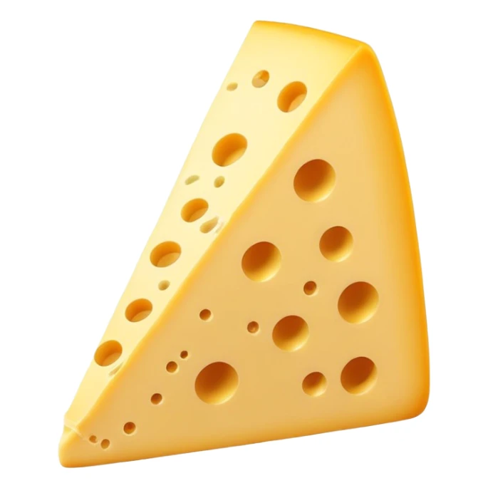 Wedge of yellow cheese with small holes sticker