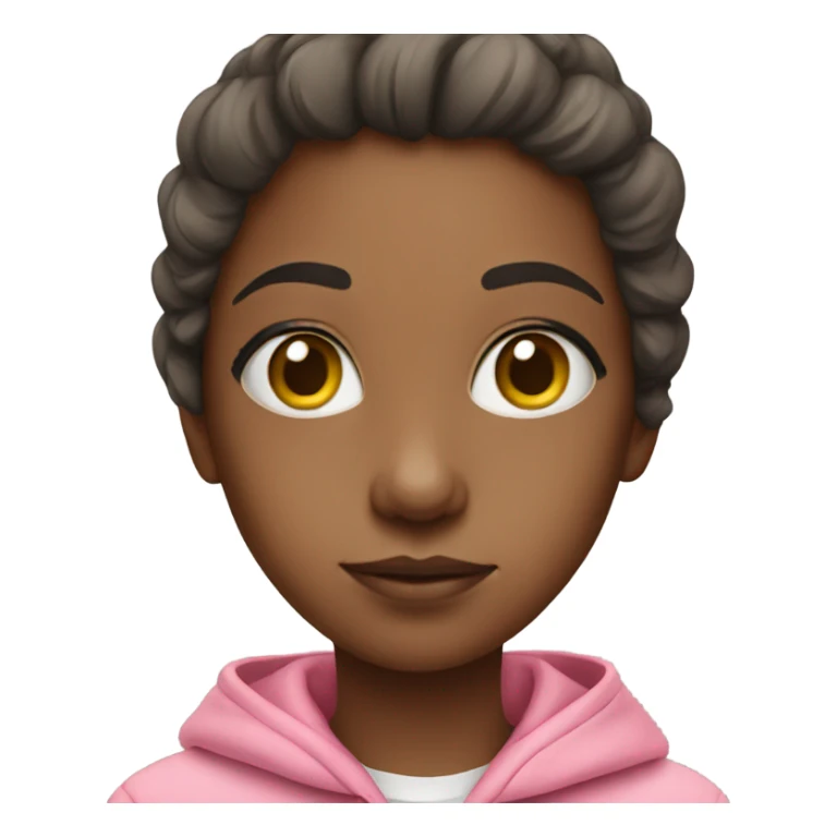 Cute girl wearing pink hoodie  sticker