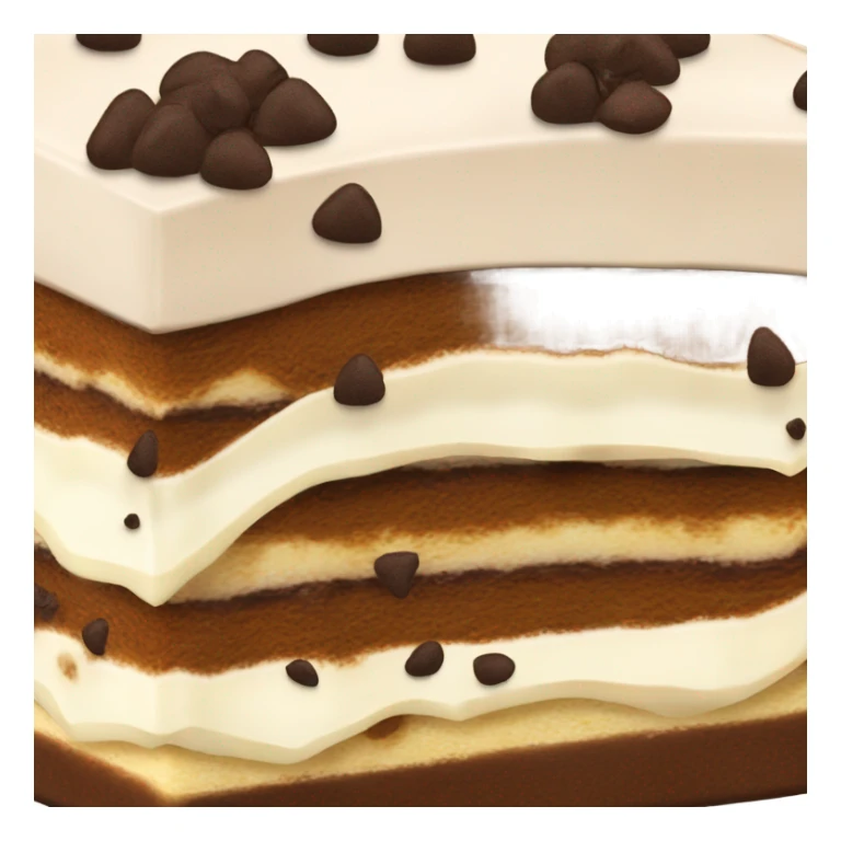 Slice of tiramisu with chocolate flakes  sticker