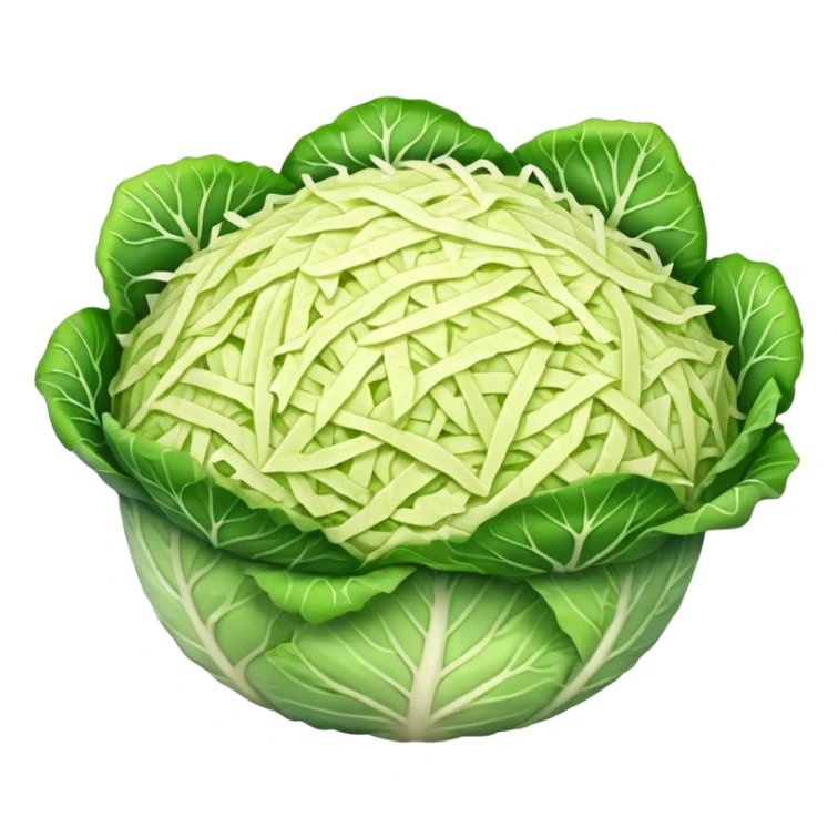 a big pile of grated cabbage without leaves sticker