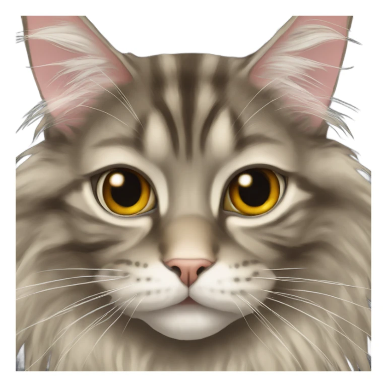Maine Coon with eyes in a bunch sticker