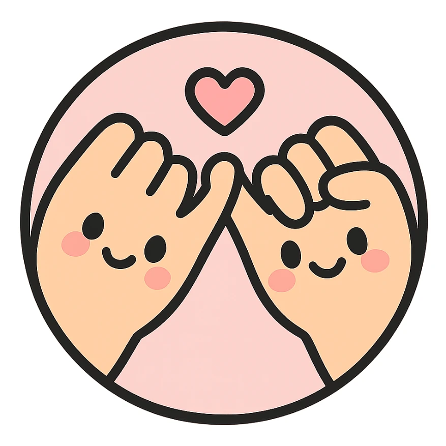 little alchemy style icon
subject: a promise
border: medium-black
shape: round, circular
background: white
style: full color fill with medium black outlining sticker