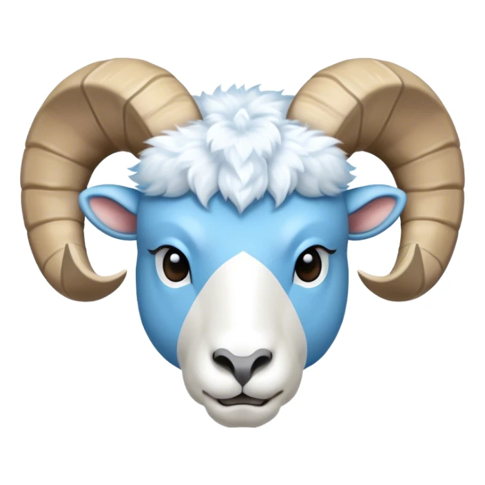 Unc chapel hill ram with light blue horns sticker