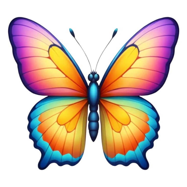 bright butterfly sticker