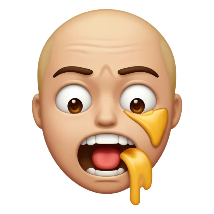 emoji choking it's throat with its own hands sticker