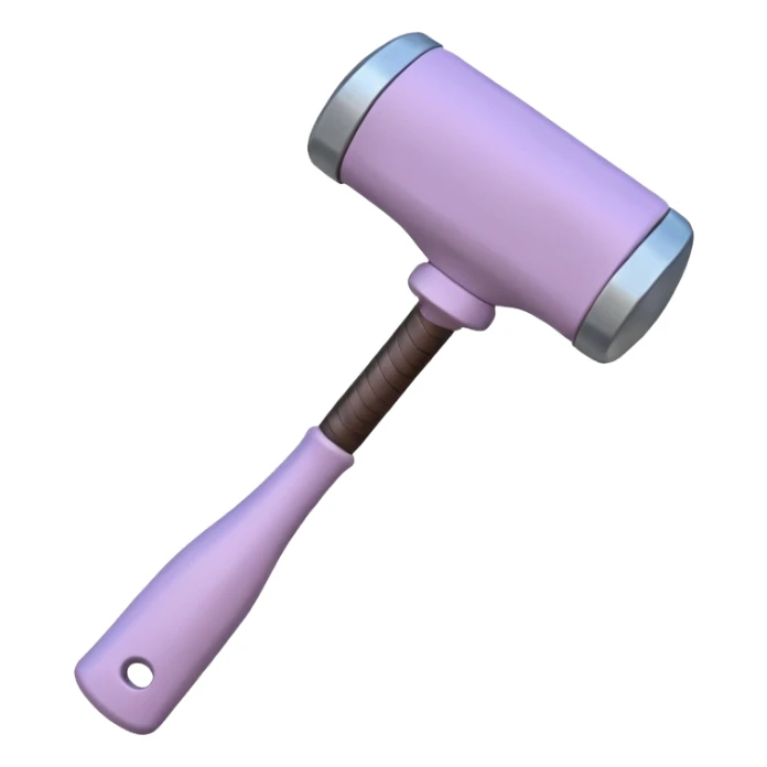 claymation style hammer pastel colors visible fingerprints sticker