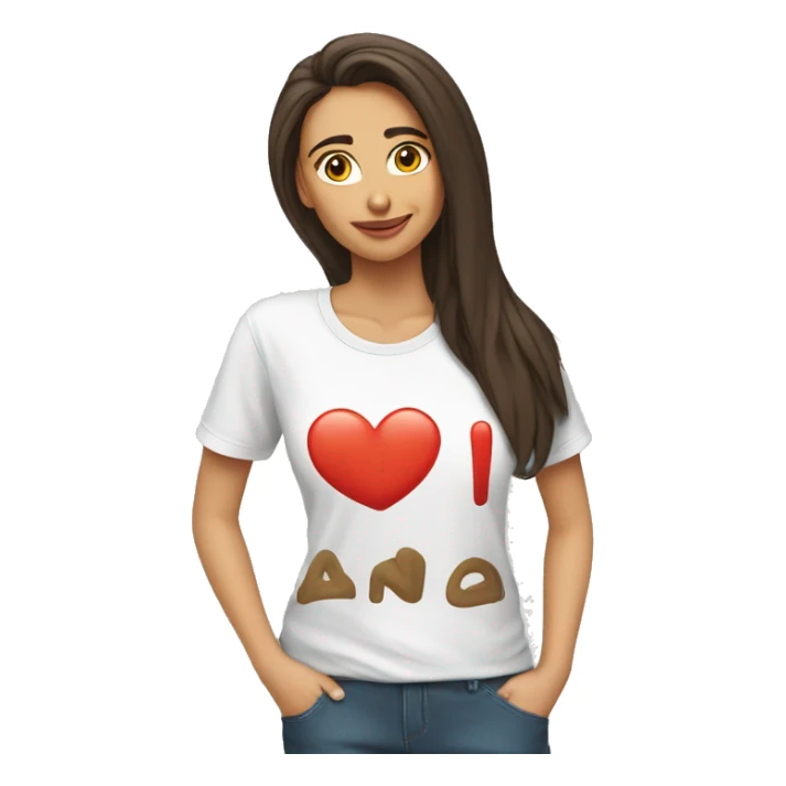 T-shirt with the inscription “I ❤️anna ” sticker