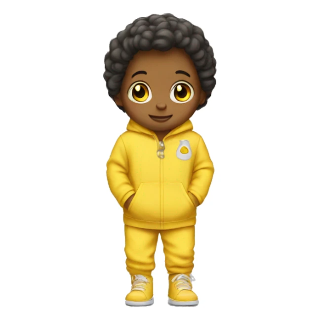 Yellow clothes baby sticker
