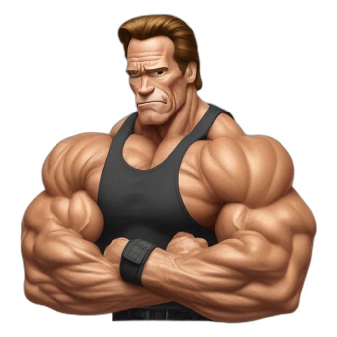 Arnold schwarzenegger culturista pose doble de biceps sticker
