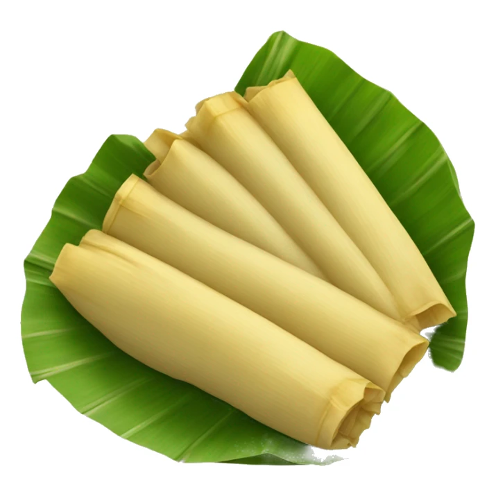  a large circular tamale wrapped in banana leaves sticker