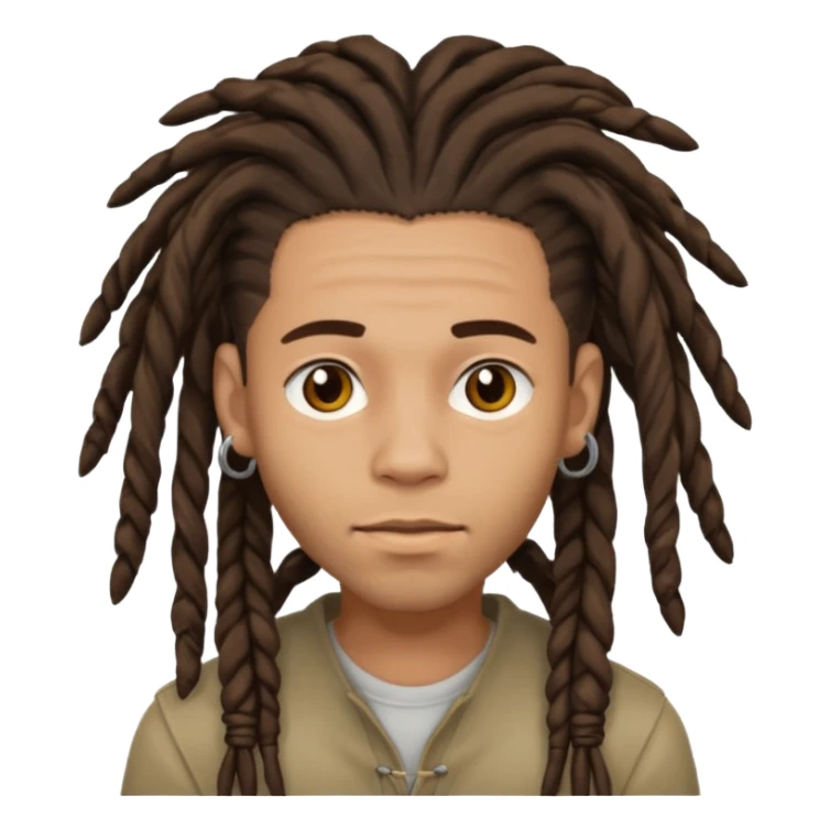 Lightskin Animoji male with dreads  sticker