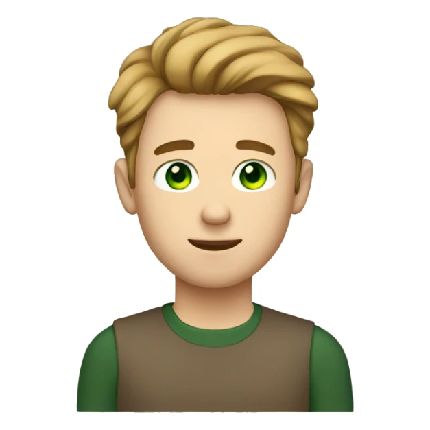 Guy with green eyes and light brown hair sticker