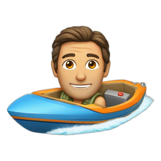 Jeff-probst-in-a-speedboat sticker
