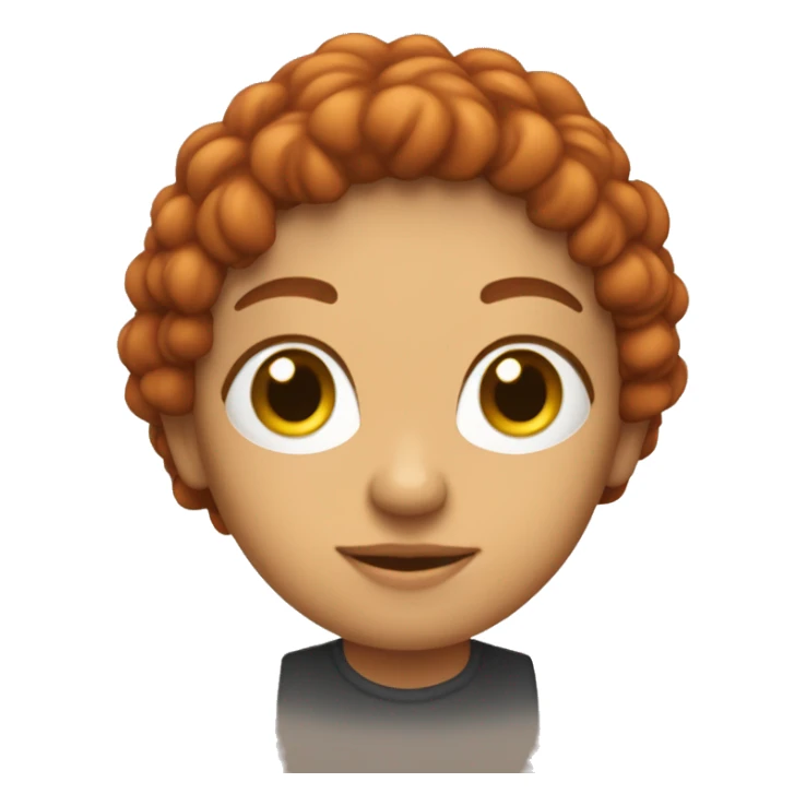 Ruiva, com sardas olhando para um celular sticker