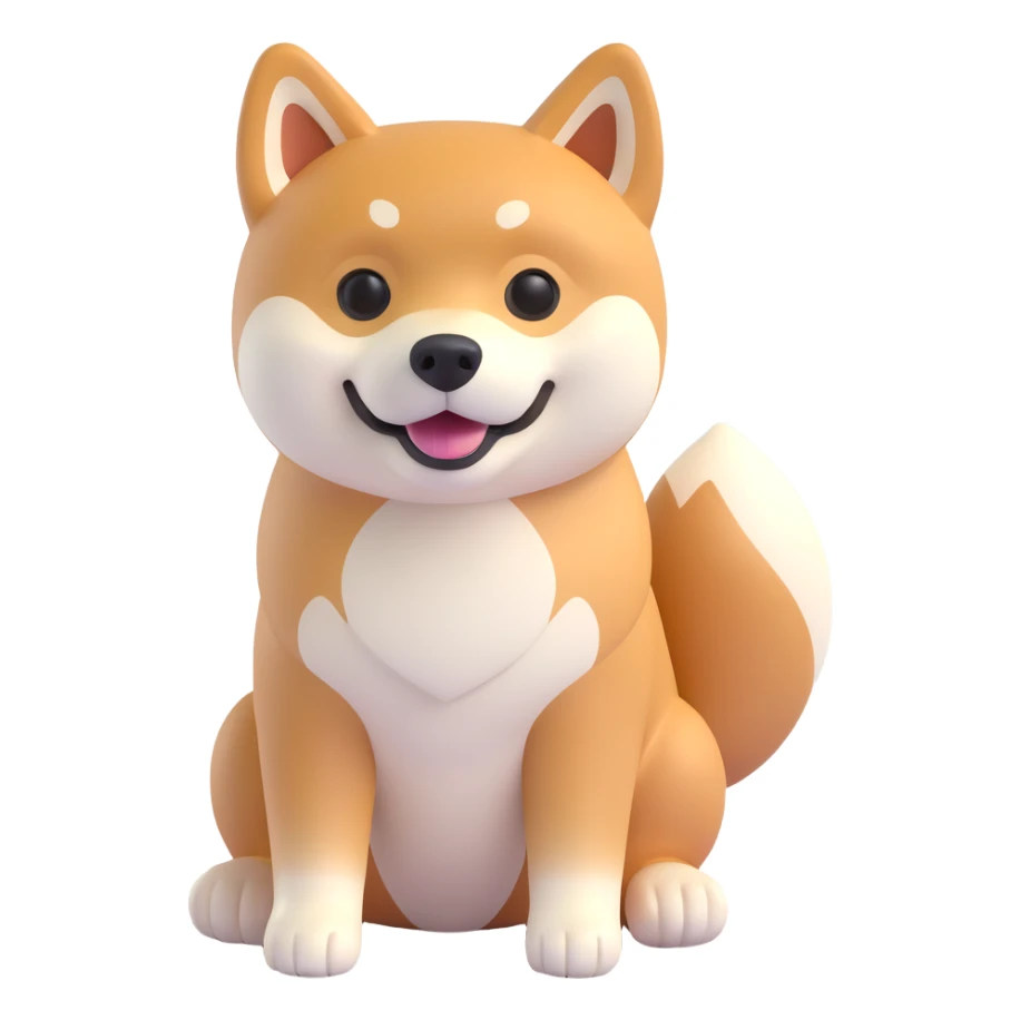 shiba inu, sitting sticker