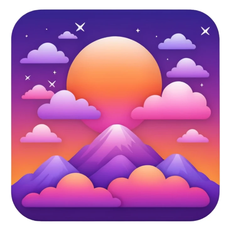 skies,colorful, negative: character. sticker