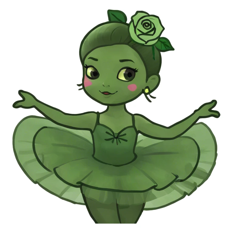 Balerina with a toto of roses sticker