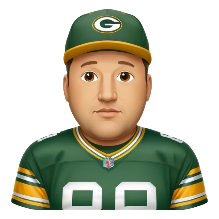 Kevin James as a Green Bay packers fan sticker