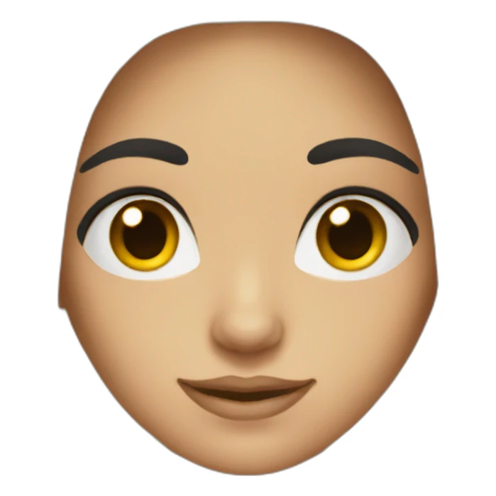 girl-long-black-hair-eyebrow sticker