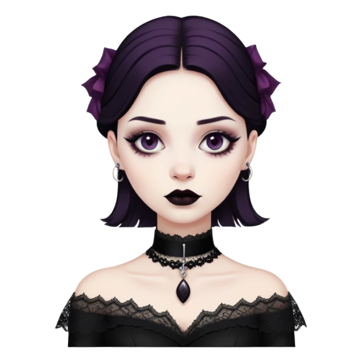 Goth v sticker