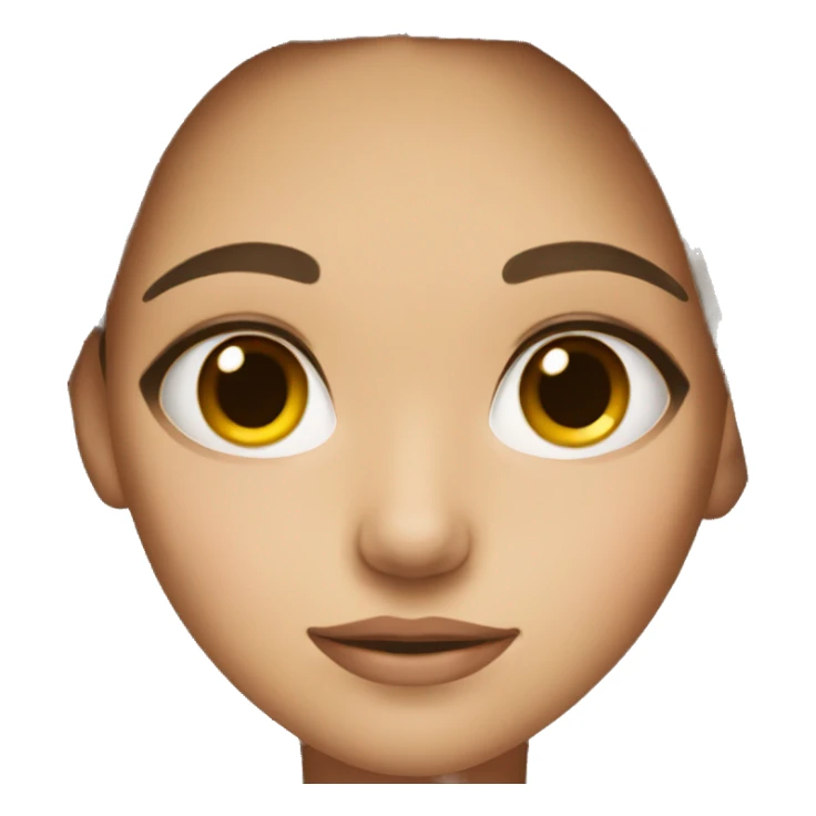 Girl with brown eyes brown hair and acne sticker