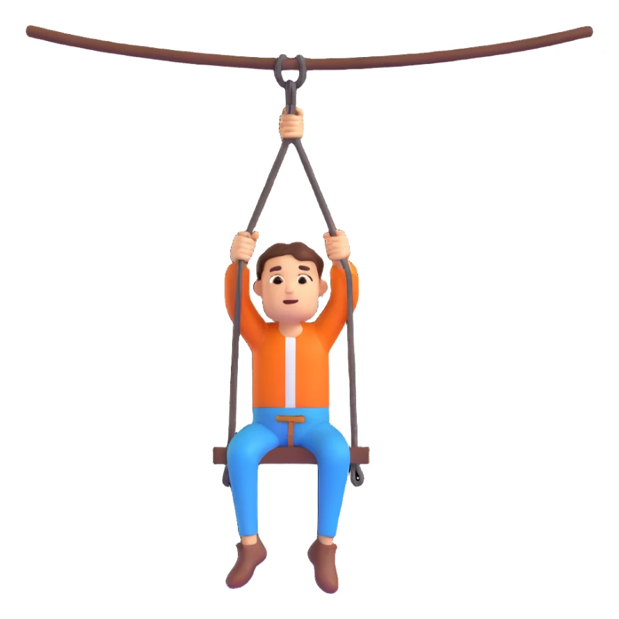 emoji-style figure hanging from a gallow, cartoonish, clear emotion, no text sticker