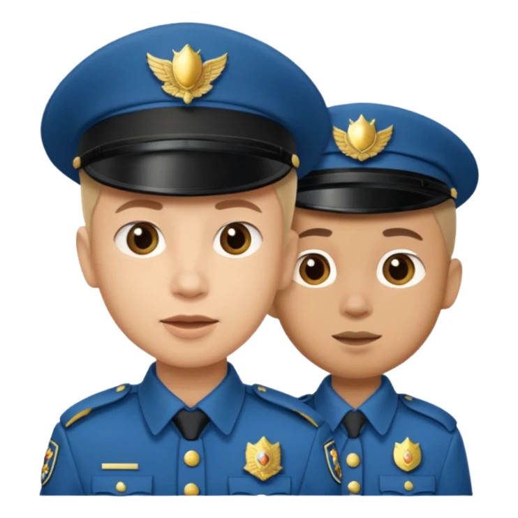 gendarme parlant a un enfant sticker