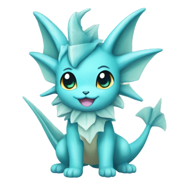 Kawaii Vaporeon full body sticker