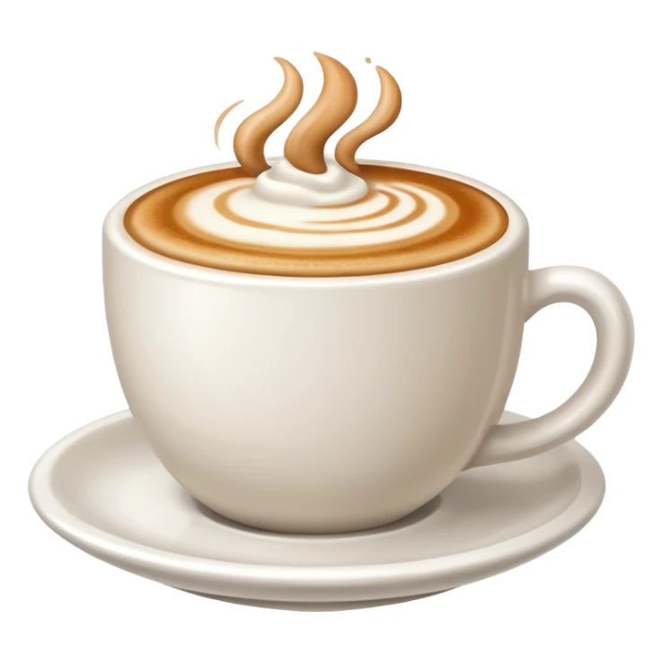 Cappuccino in big white cup without a face on it sticker