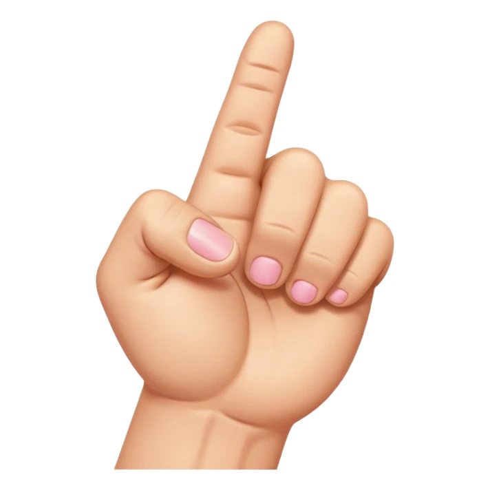 cartoon hand making a fist with the pinky finger extended, playful style, simple background sticker