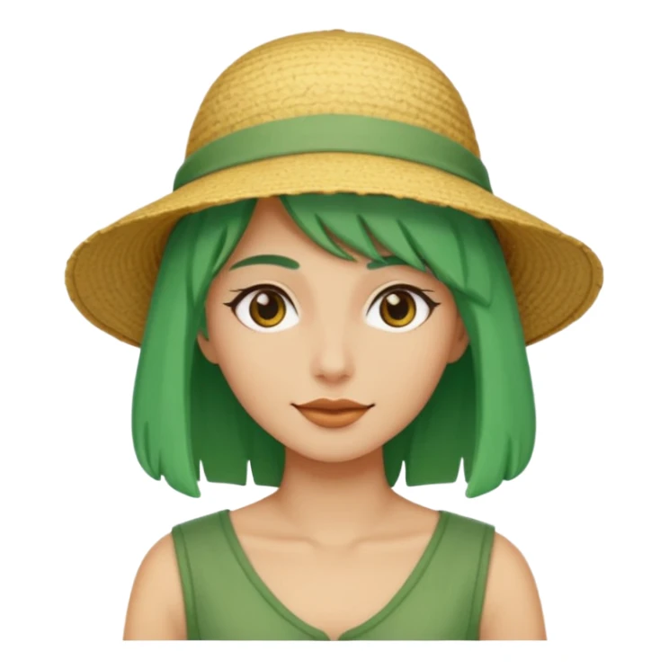 venice tourist green hair sticker