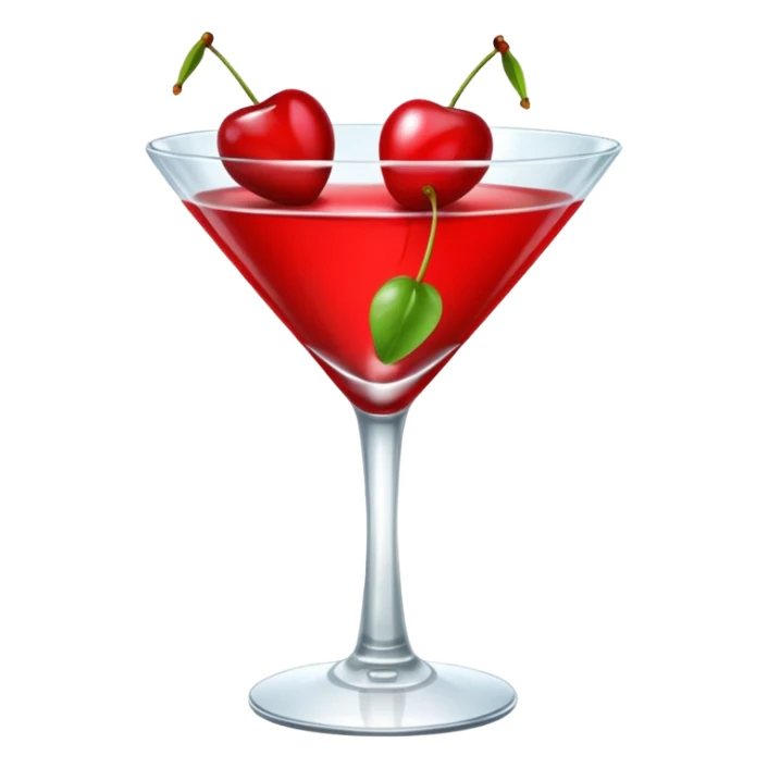Cherries in a martini glass sticker