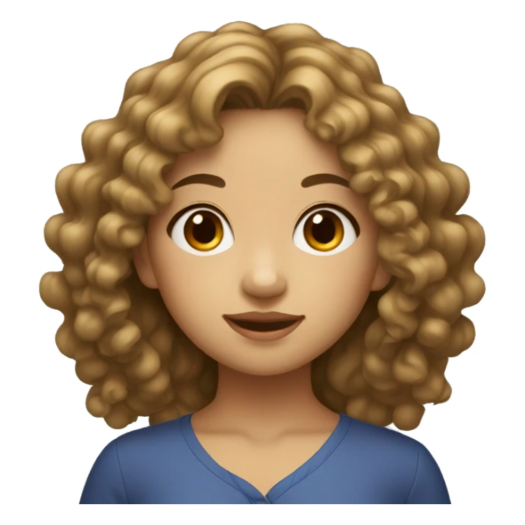 slim Vietnamese girl with curly hair  sticker