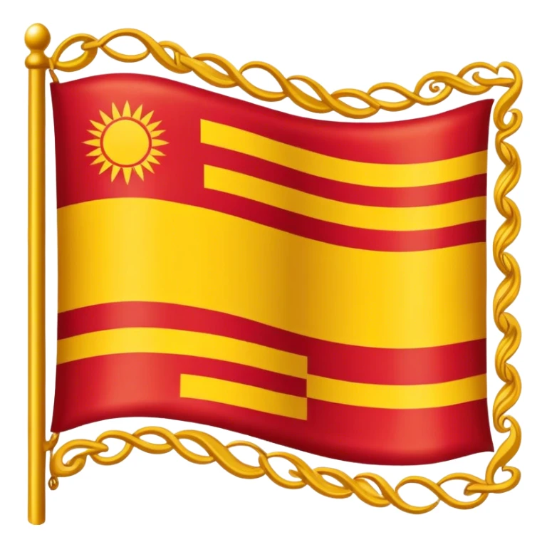 Flag of Kutles red and yellow  sticker