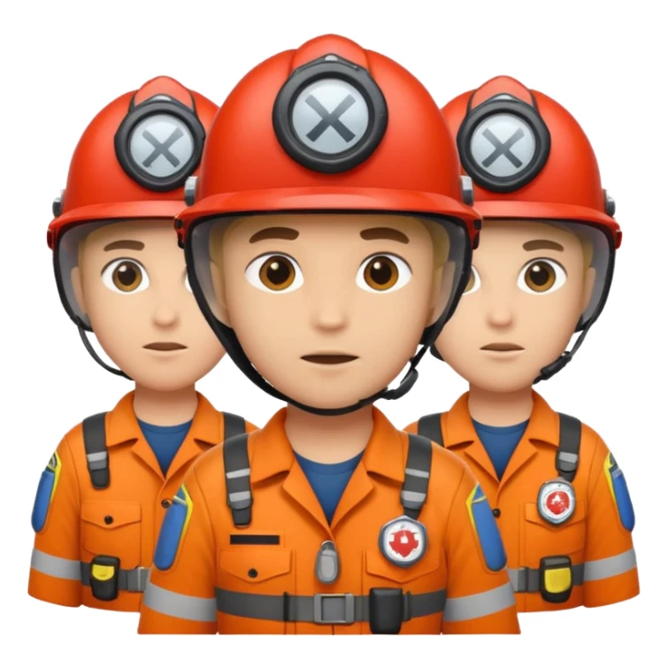 Kasklı Arama Kurtarma Görevlileri sticker