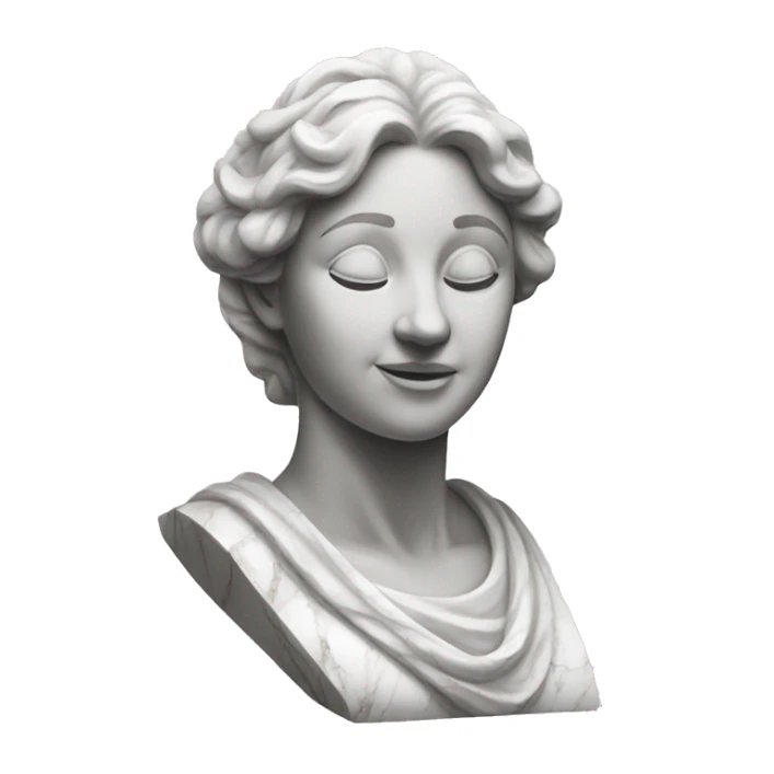 Marble statue of woman sticker