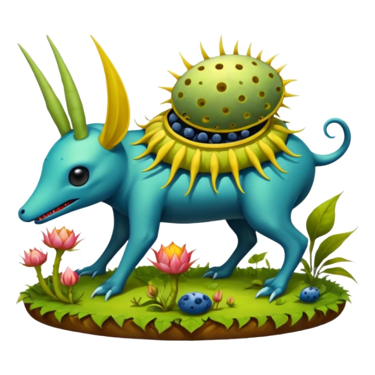 solarpunk - hieronymus bosch phantasmagoric creatures from the garden of earthly delights sticker