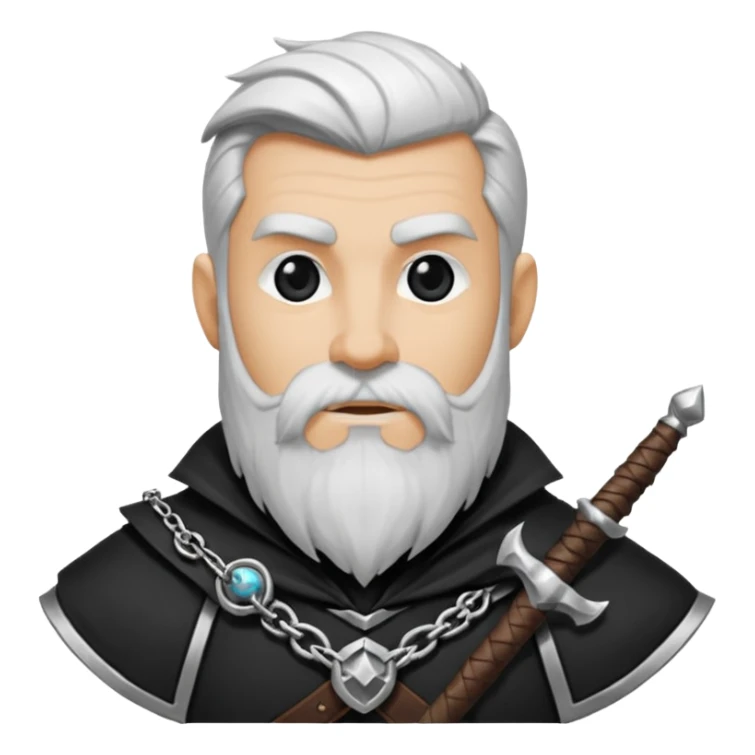 Enano dnd estilo blanco y negro dibujo sticker