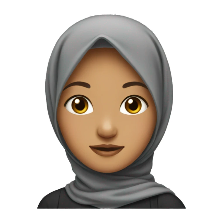 Young girl wearing hijab sticker
