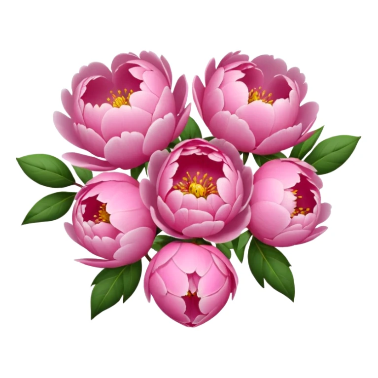 A heart of peonies sticker