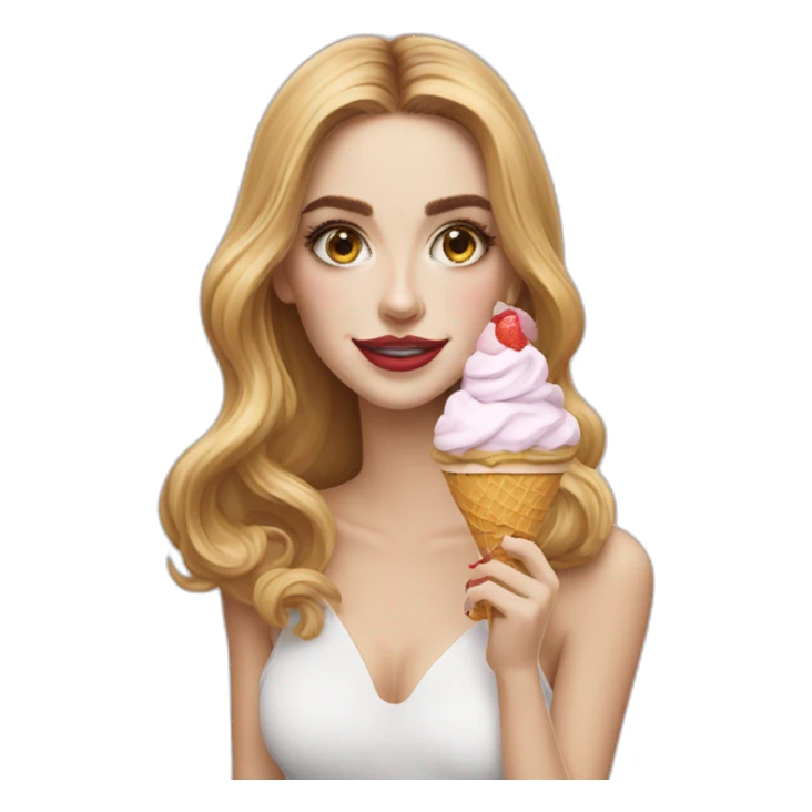 Chiara Ferragni con un gelato sticker