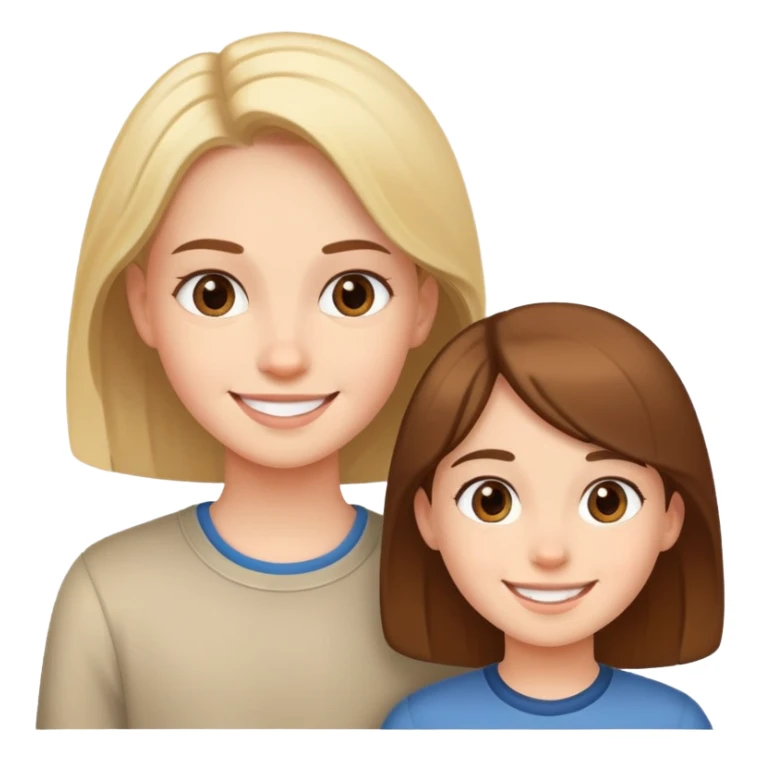 smiling girl with boy indoors sticker