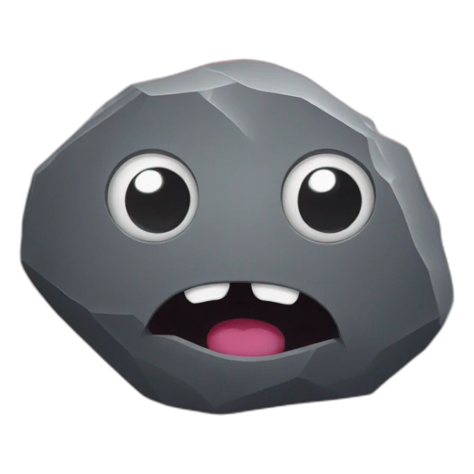 Big Rock with eyes in middle of univers sticker