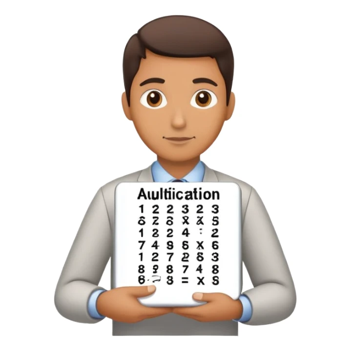 Math teacher with multiplication, addition, subtraction, and division symbols sticker