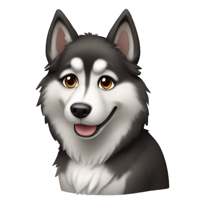Girl Husky with brown eyes  sticker
