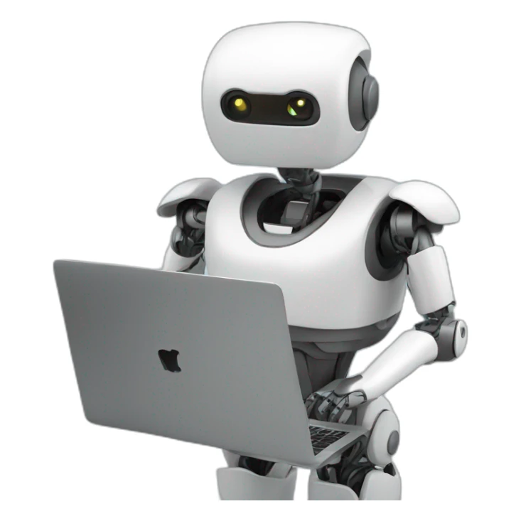 robot delivering data sticker