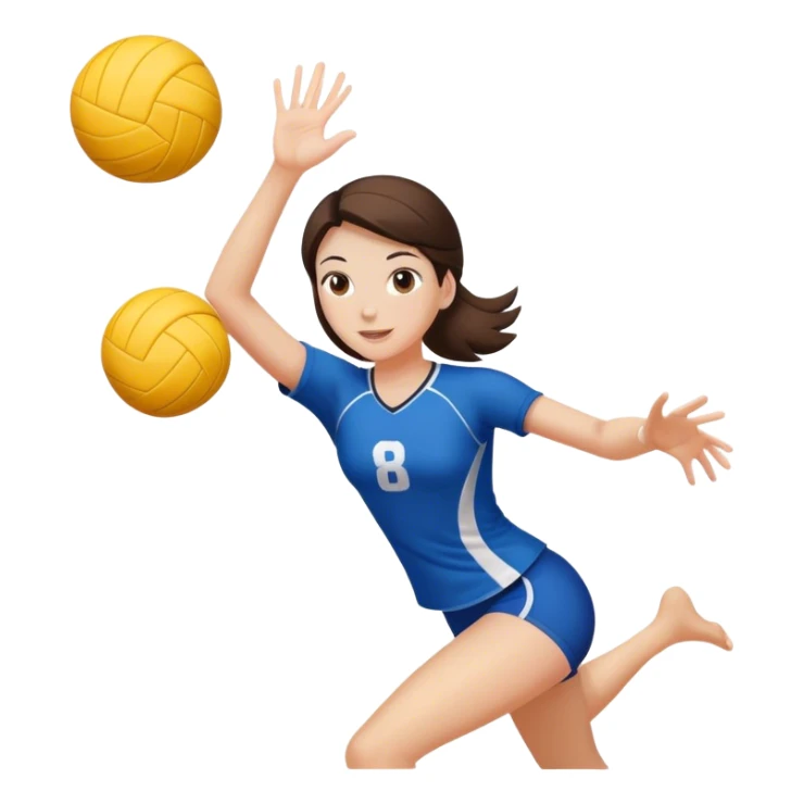 A brunnette girl playing voleyball sticker