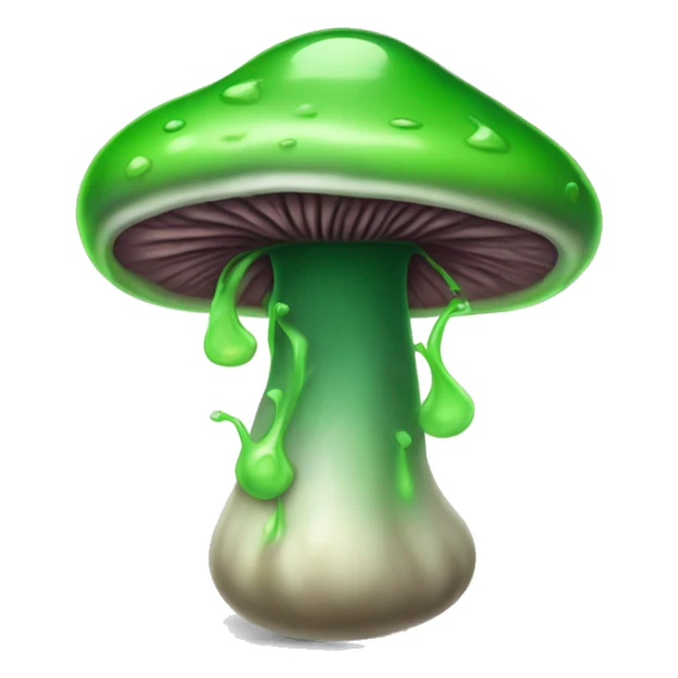 toxic green gooey slimey mushroom  sticker
