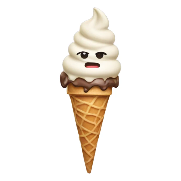 A leg that turns into an ice cream cone sticker